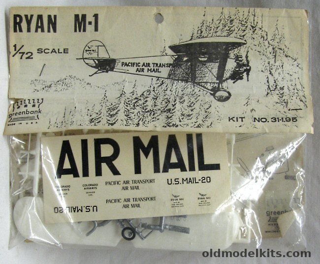 Greenbank 1/72 Ryan M-1 Mailplane - (Hisso or J-4B) Colorado Airways or Pacific Air Transport - Bagged, 31-195 plastic model kit